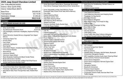 2025 Jeep Grand Cherokee GRAND CHEROKEE LIMITED 4X4