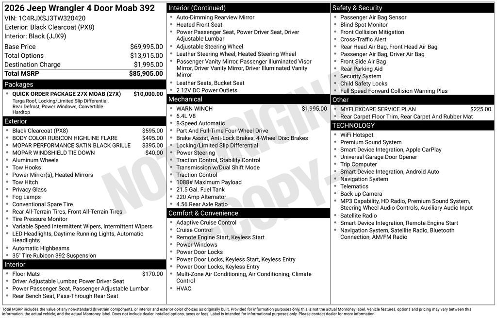 2026 Jeep Wrangler WRANGLER 4-DOOR MOAB 392