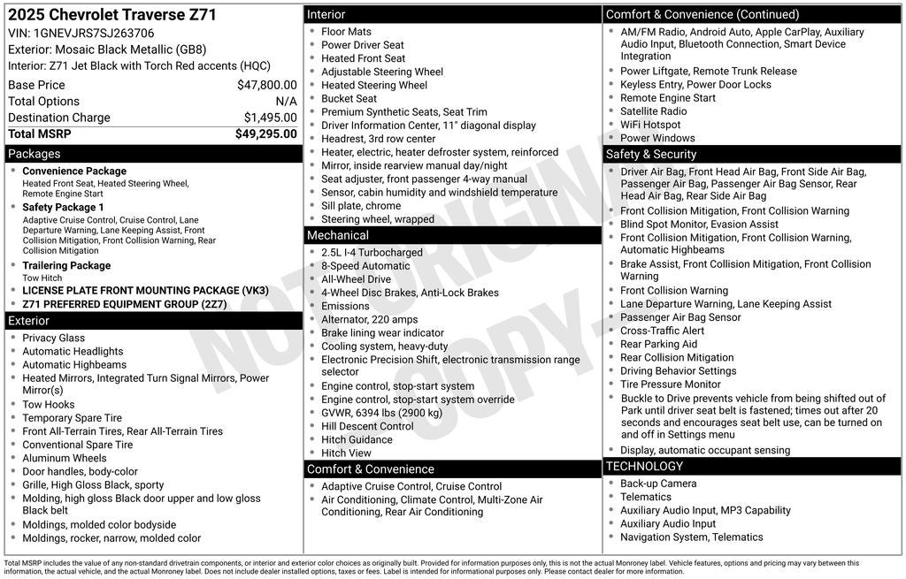 2025 Chevrolet Traverse AWD Z71
