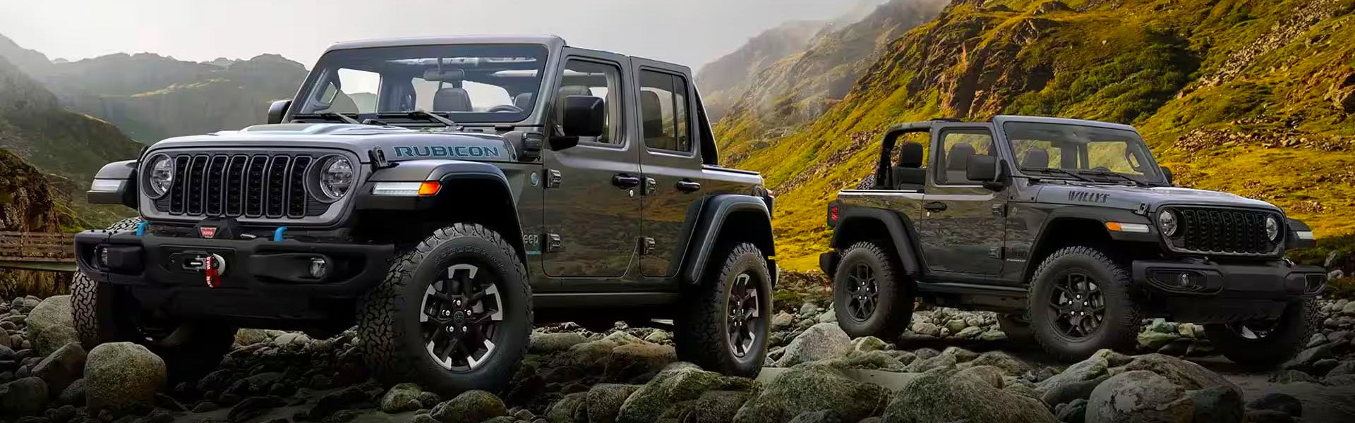2024 Wrangler Vehicles Moving In Mountains