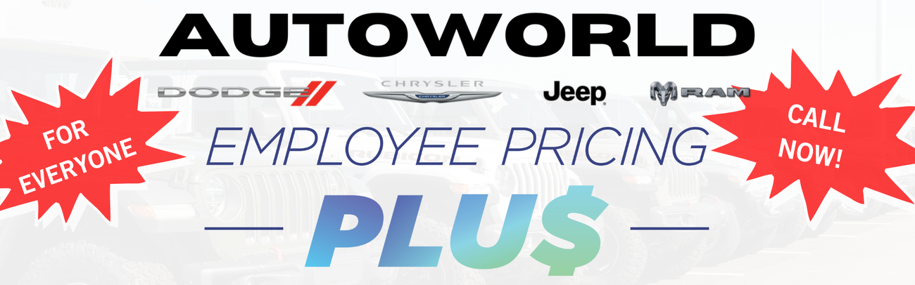 Employee pricing at Autoworld Dodge Chrysler Jeep RAM in Petaluma CA